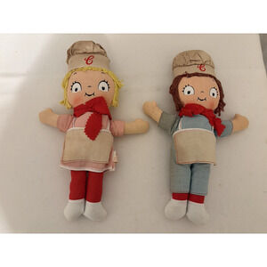 Set of 2 Vintage Knickebocker Campbell's Soup Campbell Kids Cloth Dolls 11" Doll